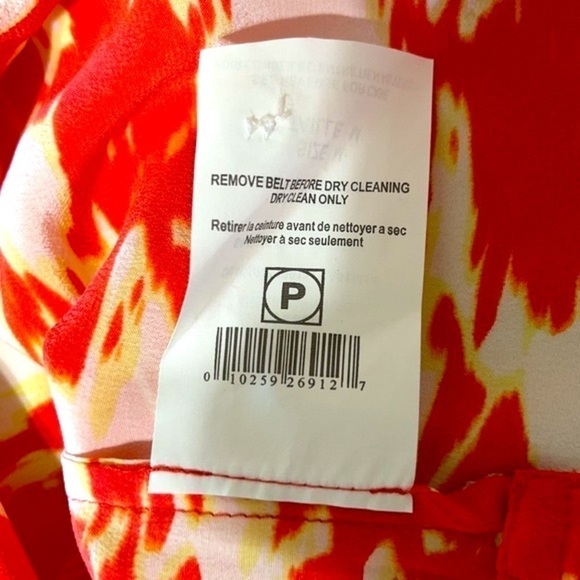 Collection P Orange Yellow 100% Silk Dress Size M - Picture 11 of 11